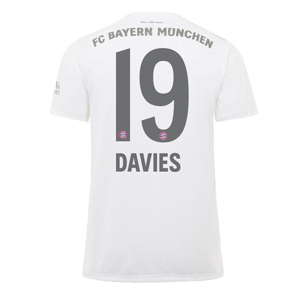 Camiseta Bayern Munich NO.19 Davies Replica Segunda Ropa 2019/20 Blanco